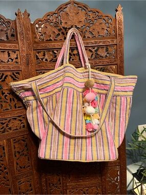 Jade tribe large beach tote